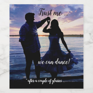 Funny Romantic Dance Wine Label Wijn Etiket