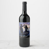 Funny Romantic Dance Wine Label Wijn Etiket (Voorkant)