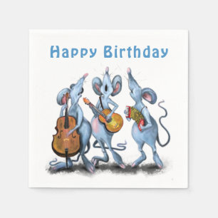 Funny Romantic Mouse Band - Happy Birthday Servet