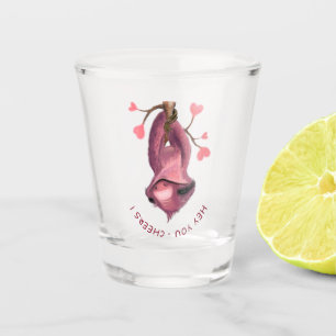 Funny Romantic Sloth Cheers Shot Glass Smile Shot Glas