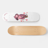 Funny Romantic Sloth Skateboard - Smile (Horz)