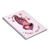 Funny Romantic Sloth Smile Carnet (Côté Droit)