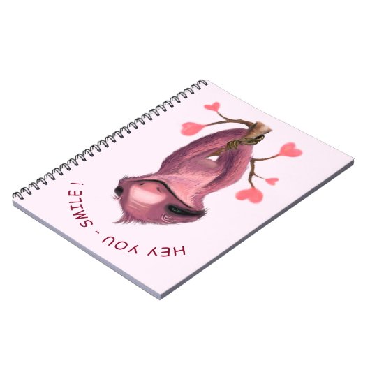 Funny Romantic Sloth Smile Carnet (Côté gauche)