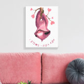 Funny Romantic Smile Canvas Print (Insitu (Woonkamer))