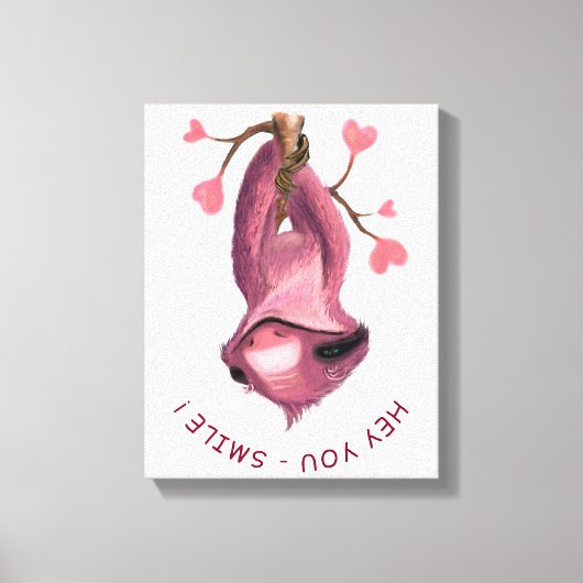 Funny Romantic Smile Canvas Print (Voorkant)