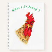 Funny Rooster Carnet - Texte personnalisé (Devant)
