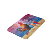 Funny Rooster Chicken Drink tropisch strand Zee Badmat (Gekanteld)