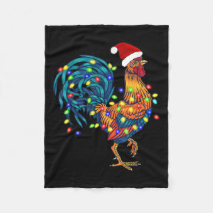 Funny Rooster Chicken Kerstlames Pajama Boerderij Fleece Deken