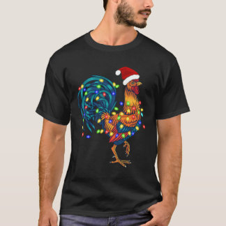 Funny Rooster Chicken Kerstlames Pajama Boerderij T-shirt