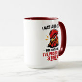 Funny Rooster Coworker Mug | I May Look Calm (Devant droit)