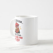 Funny Rooster Coworker Mug | I May Look Calm (Devant gauche)