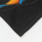 Funny Rooster Skiing Adventure Cartoon Fleece Deken (Hoek)