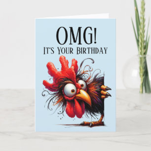 Funny Rooster Theme Verjaardag Kaart