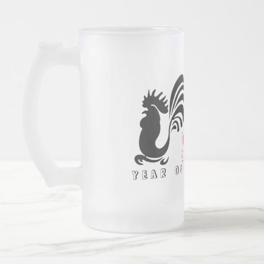 Funny Roosters Chinese Mok in het nieuwjaar 2017 (Links)