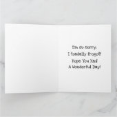 Funny Rose Belge Carte de voeux d'anniversaire (Intérieur)