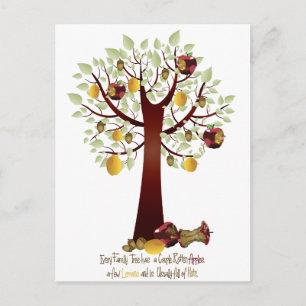 Funny Rotten Apple Family Tree Briefkaart