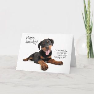 Funny Rottie Carte d'anniversaire
