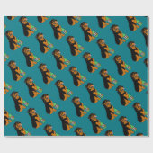 Funny Rottweiler Dog Drink Cartoon bier Cadeaupapier (Vlak)