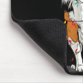 Funny Rough Collie Christmas Graphics Dog Lights L Muismat (Hoek)