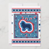 Funny Rough Collie Fireworks 4th of Juli BBQ Kaart (Voorkant)