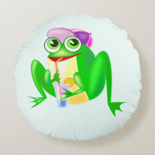 Funny Round Coussin Party Frog - Choisir la couleu