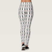 Funny Round Snowman, feestelijke kerst Leggings (Achterkant)