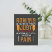 Funny Rowing Adrenaline Pumping Lung Busting Rower Briefkaart (Staand voorkant)