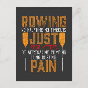 Funny Rowing Adrenaline Pumping Lung Busting Rower Briefkaart