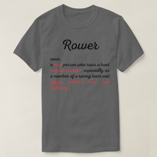 Funny Rowing Definition Gift Idee T-shirt (Design voorkant)