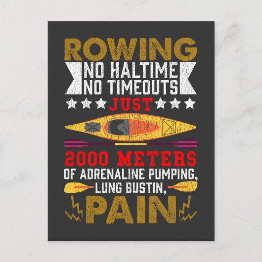 Funny Rowing Hobby Rower Humor Kayaking Briefkaart (Voorkant)
