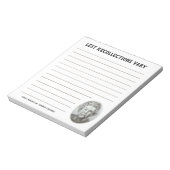 Funny Royal Queen Elizabeth Custom Text Notepad Notitieblok (Gedraaid)