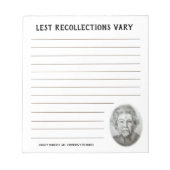 Funny Royal Queen Elizabeth Custom Text Notepad Notitieblok (Voorkant)