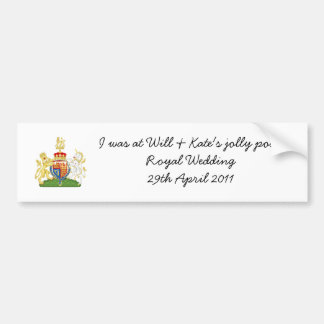 Funny Royal Wedding souvenir autosticker Bumpersticker