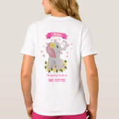 Funny roze en grijze olifant t-shirt (Achterkant)