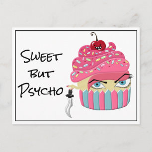 Funny Roze Kawaii Scary Cupcake Happy Halloween Briefkaart
