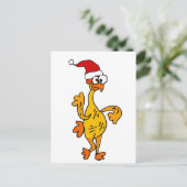 Funny Rubber Chicken Kerstmis Cartoon Feestdagenkaart (Staand voorkant)
