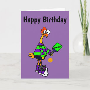 Funny Rubber Chicken Spelling Pickleball Kaart