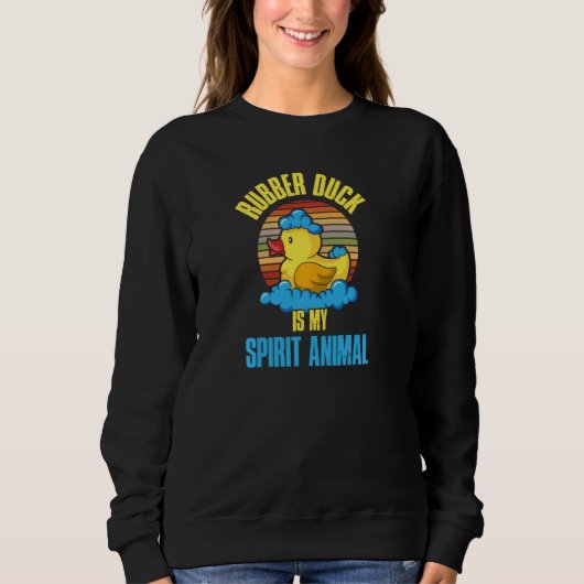 Funny Rubber Duck Est Mon Esprit Animal Pullover (Devant)