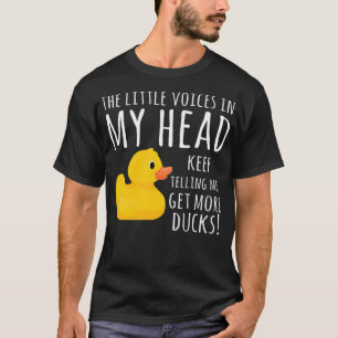 Funny Rubber Duck Little Voices in mijn waterverf T-shirt