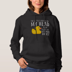 Funny Rubber Duck Little Voices in m'n hoofd Hoodie