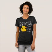Funny Rubber Duck Little Voices in m'n hoofd T-shirt (Voorkant volledig)