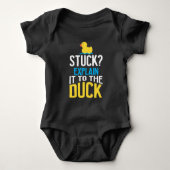 Funny Rubber Duck Programming Bug Debugging Humor Romper (Voorkant)