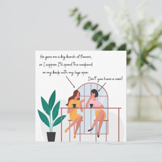 Funny Rude Carte d'anniversaire Amitié Femme Ami (Debout devant)