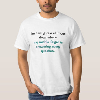 Funny rude 'middenvinger' shirt voor man