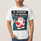Funny Rugby Kerstmis T-Shirt (Voorkant)