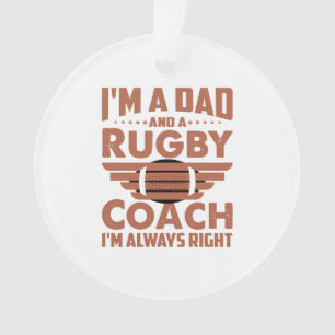 Funny Rugby papa et entraîneur de rugby