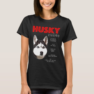 Funny rules for the owner of a Siberian Husky T-shirt