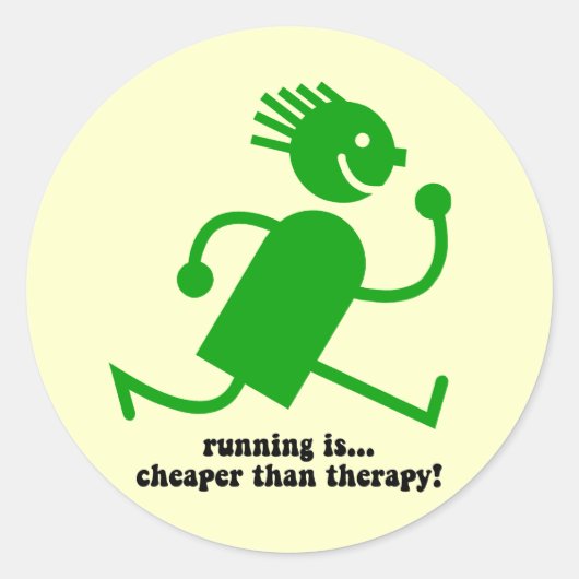 Funny run ronde sticker (Voorkant)
