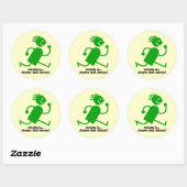 Funny run ronde sticker (Vel)
