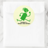 Funny run ronde sticker (Tas)